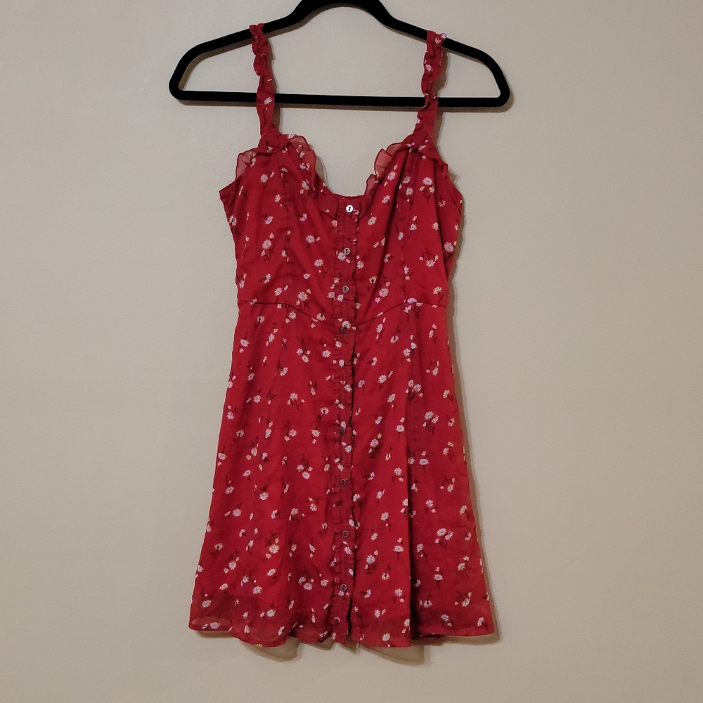 Abercrombie & Fitch Red Floral Mini Dress